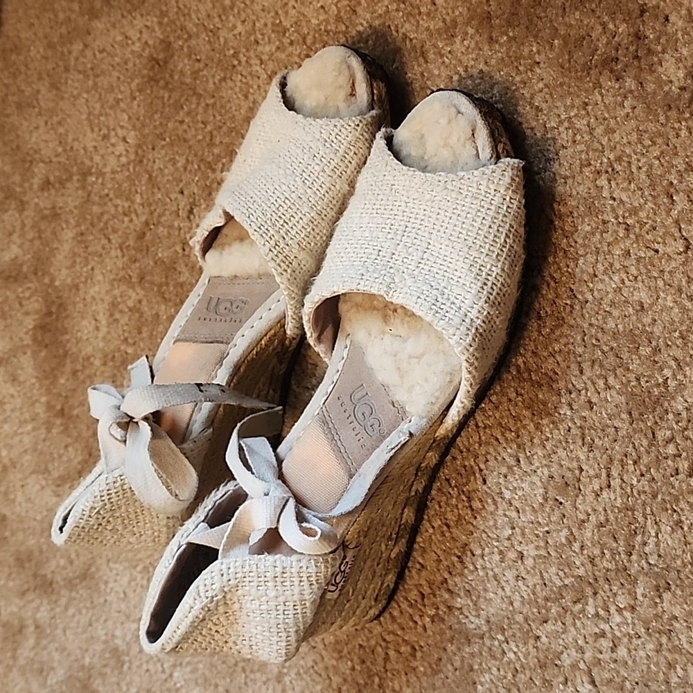 UGG Delmar Espadrilles Jute Wedge Sandals